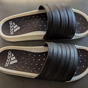 Adilette Boost Cloud White Core Black Slides Size 13